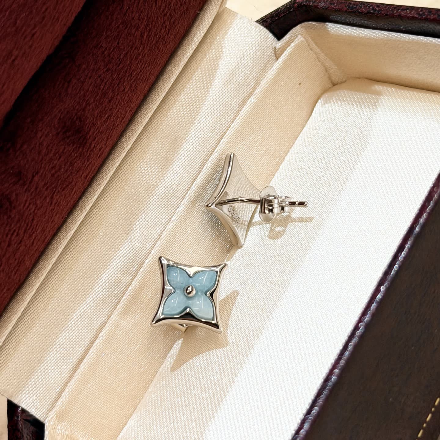 Louis Vuitton Blue Flower Earrings
